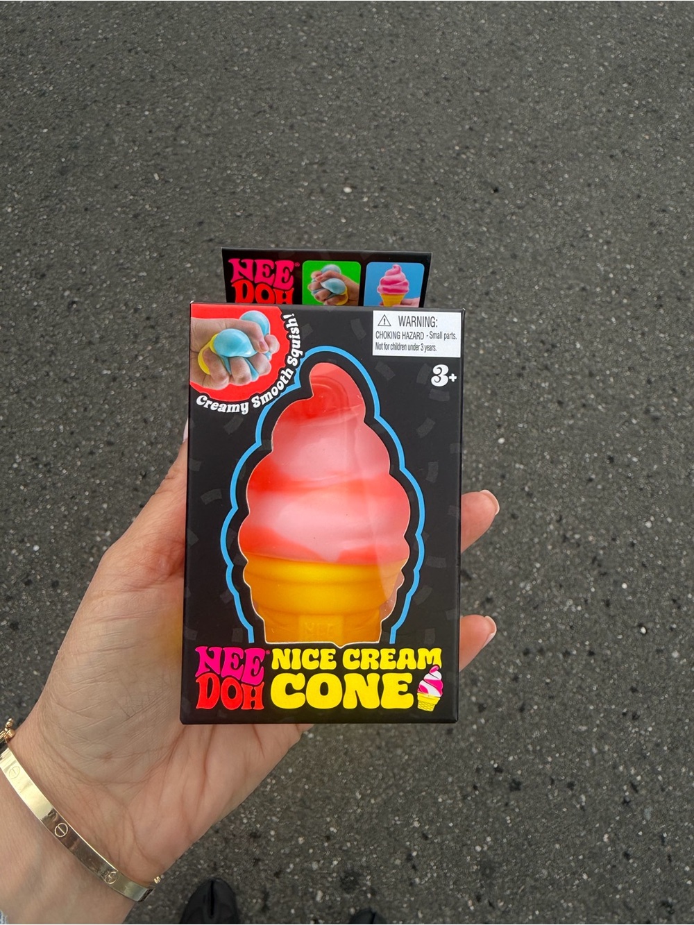 Kids Nice Cream Cone Squishy Toy - Pink and Yellow